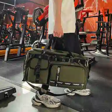 德力熊 大容量干湿分离 尼龙 健身包 男女同款情侣款 黑色/粉色/卡其色/蓝色/黄色/军绿色