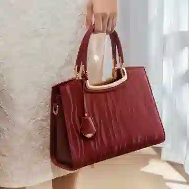 OUZIHUANG Red Elegant Handbag