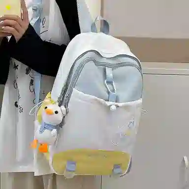 彤彤兔 韩系马卡龙可爱百搭 尼龙 双肩包 男女同款情侣款 多色