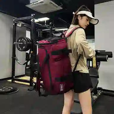 德力熊 大容量训练包多功能干湿分离 牛津布 健身包 男女同款情侣款 黑色\粉色\灰色\酒红色\黄色\紫色\青绿色\桔色