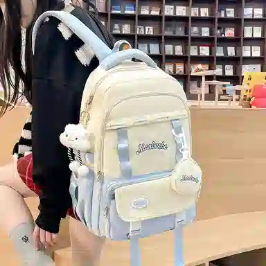 彤彤兔 韩版可爱书包简约 尼龙布 双肩包 常规 男女同款情侣款 多色