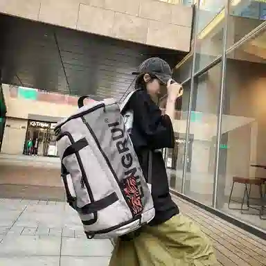 彤彤兔 运动双肩干湿分离游泳训练包大容量 尼龙 手提健身包旅行包 男女同款情侣款 黑色/绿色/白色