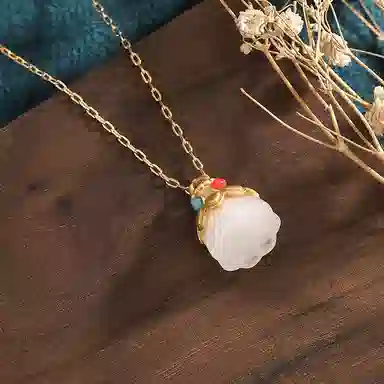 彤彤兔 复古莲蓬国风旗袍 铜 项链 女款