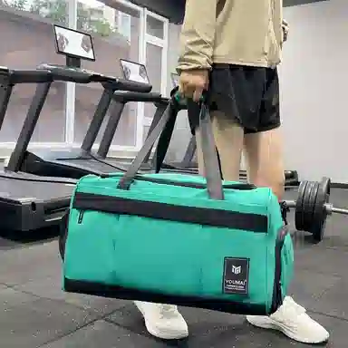 德力熊 干湿分离训练大容量短途旅行包 尼龙 健身包 男女同款情侣款 黑色/粉色/灰色/红色/黄色/蓝色/青绿色