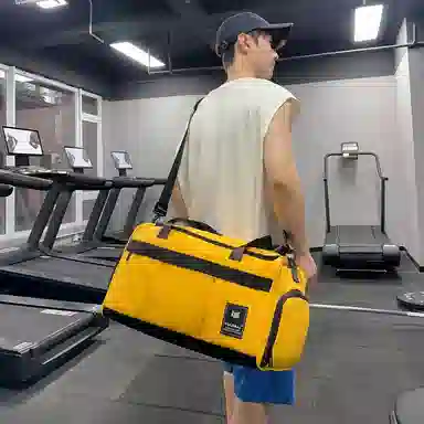 德力熊 干湿分离训练大容量短途旅行包 尼龙 健身包 男女同款情侣款 黑色/粉色/灰色/红色/黄色/蓝色/青绿色