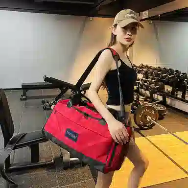 德力熊 出差便携 尼龙 健身包 男女同款情侣款 黑色粉色红色卡其色蓝色军绿色灰色