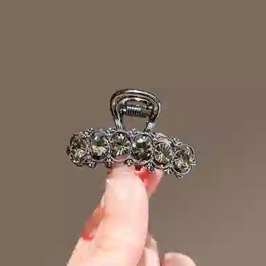 彤彤兔 高级感水钻小号抓夹枪黑发卡小众金属夹刘海碎发 夹子头饰 发夹 女款