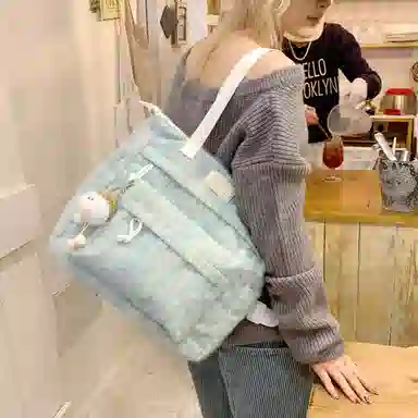 彤彤兔 日系百搭 帆布 帆布包单肩包 女款 多色