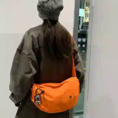 彤彤兔 运动 尼龙 单肩包 男女同款情侣款 蛋黄流沙\黑色\桔色\香草奶油