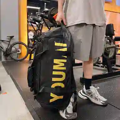 德力熊 干湿分离运动 尼龙 健身包 男女同款情侣款 黑色粉色卡其色红色黄色