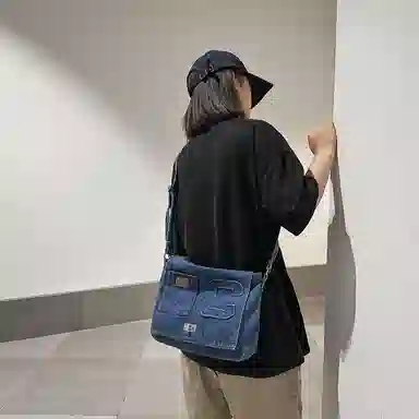 OUZIHUANG Denim Shoulder Bag