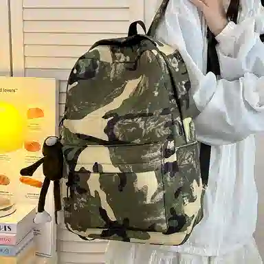 彤彤兔 大容量迷彩 尼龙 双肩包 男女同款情侣款 多色