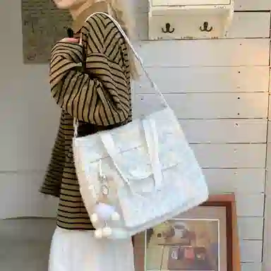 彤彤兔 日系百搭 帆布 帆布包单肩包 女款 多色