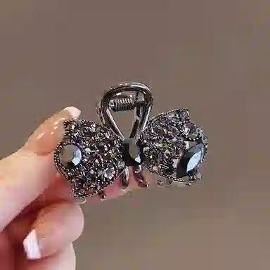 彤彤兔 高端东大门黑耀气质高档镂空后脑勺 鲨蝴蝶结鱼夹 发夹 女款