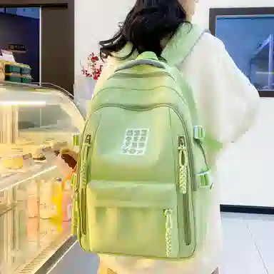 德力熊双肩包尼龙书包学生旅行背包男女通用多色大容量高中生百搭电脑双肩背包