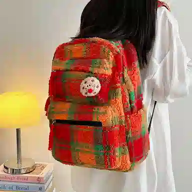 彤彤兔 复古休闲 尼龙 双肩包 女款 多色