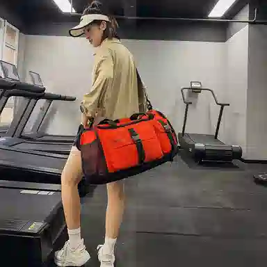 德力熊 大容量训练包多功能干湿分离 牛津布 健身包 男女同款情侣款 黑色\粉色\灰色\酒红色\黄色\紫色\青绿色\桔色