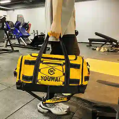 德力熊 短途斜挎包大容量 尼龙布 健身包 男女同款情侣款 黑色\粉色\卡其色\蓝色\黄色\白色\青绿色