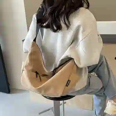 OUZIHUANG Simple Commuter Shoulder Bag Nylon