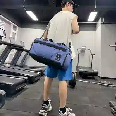 德力熊 干湿分离训练大容量短途旅行包 尼龙 健身包 男女同款情侣款 黑色/粉色/灰色/红色/黄色/蓝色/青绿色