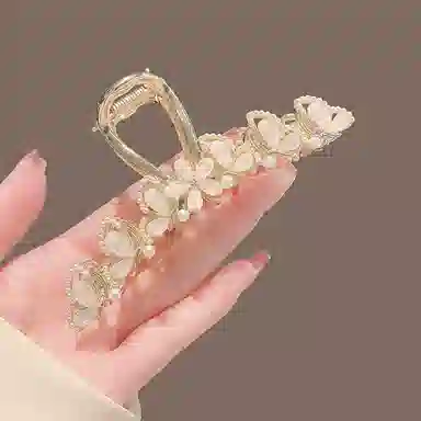 彤彤兔 高级感花朵大号后脑勺鲨鱼夹 发夹 女款