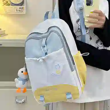 彤彤兔 韩系马卡龙可爱百搭 尼龙 双肩包 男女同款情侣款 多色