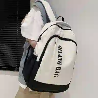 彤彤兔  简约百搭书包 尼龙 双肩包 大号 男女同款情侣款 多色