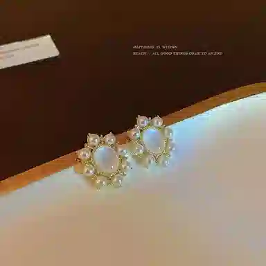 彤彤兔 简约甜美气质小众个性 合金 耳环 女款