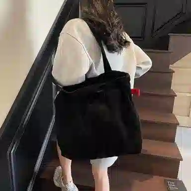 OUZIHUANG Corduroy Tote Bag