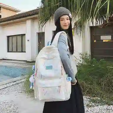 彤彤兔 多巴胺出游背包可爱卡通印花 尼龙 双肩包 女款 多色