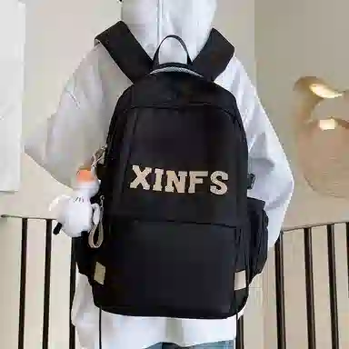 彤彤兔 韩系时尚百搭学生 尼龙 书包背包双肩包 男女同款情侣款 多色