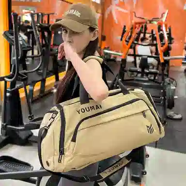 德力熊 休闲简约轻便 牛津布 健身包 男女同款情侣款 黑色桔色卡其色白色黄色军绿色湖蓝色灰色