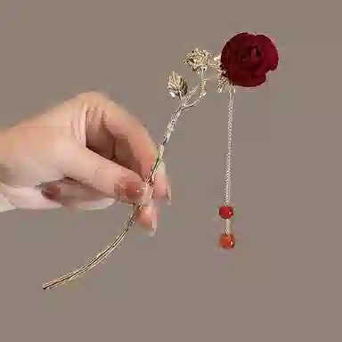 彤彤兔 气质玫瑰盘发 发簪 女款