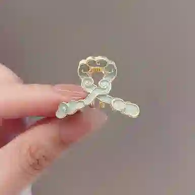 彤彤兔 古风蓝色祥云小抓夹旗袍鲨鱼夹刘海夹顶夹 发夹 女款