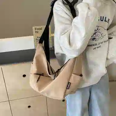 OUZIHUANG Simple Commuter Shoulder Bag Nylon