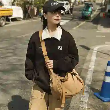 OUZIHUANG Nylon Shoulder Bag