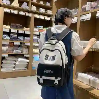 彤彤兔 轻便大容量百搭休闲 尼龙 双肩包 女款 黑色\紫色\粉色\红色\蓝色