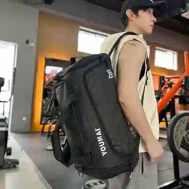 德力熊 休闲简约轻便 牛津布 健身包 男女同款情侣款 黑色桔色卡其色白色黄色军绿色湖蓝色灰色