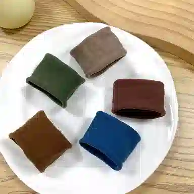 彤彤兔 面膜高弹力马尾巨柔肌肤面感超宽简约扎头 布艺 头绳 女款