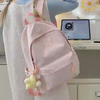 彤彤兔 韩版纯色小清新 尼龙 双肩包 女款 多色