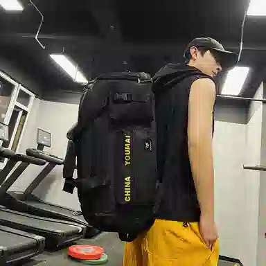 德力熊 训练潮牌 尼龙 健身包 男女同款情侣款 黑色粉色卡其色红色黄色军绿色蓝色