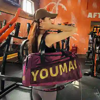 德力熊 多功能时尚旅行包 尼龙 健身包 男女同款情侣款 黑色/粉色/卡其色/紫色/军绿色