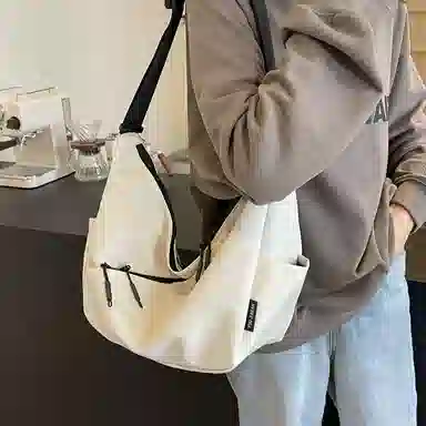 OUZIHUANG Simple Commuter Shoulder Bag Nylon