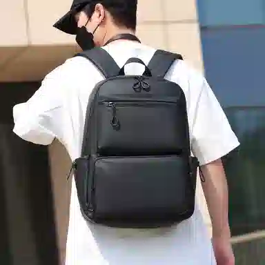 彤彤兔 商务通勤简约 牛津纺织物 双肩包 男款 黑色\灰色\蓝色