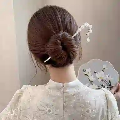 彤彤兔 气质中式古风盘发  简约旗袍 发簪 女款