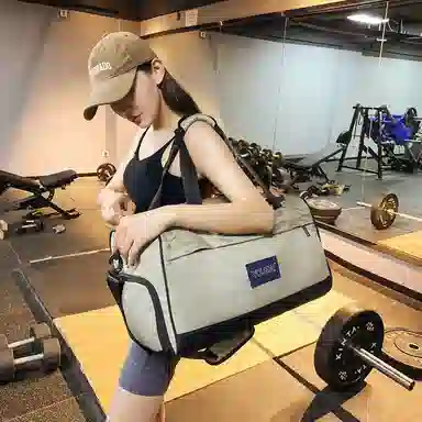 德力熊 出差便携 尼龙 健身包 男女同款情侣款 黑色粉色红色卡其色蓝色军绿色灰色