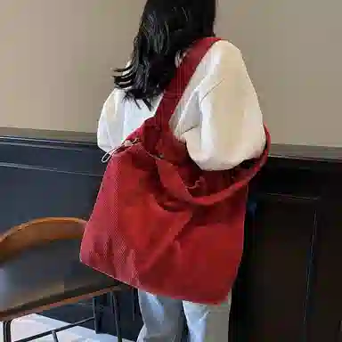 OUZIHUANG Corduroy Tote Bag