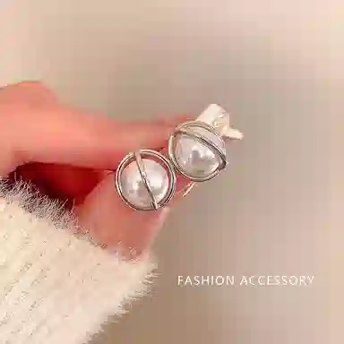 彤彤兔 韩系仿珍珠耳钉气质高级感时尚独特个性小众简约网红小巧 树脂 耳环 女款