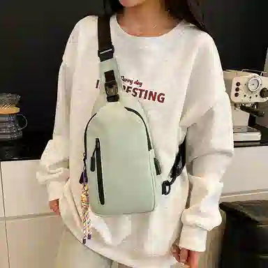 德力熊 多功能个性潮流 尼龙布 单肩胸包 男女同款情侣款 多色