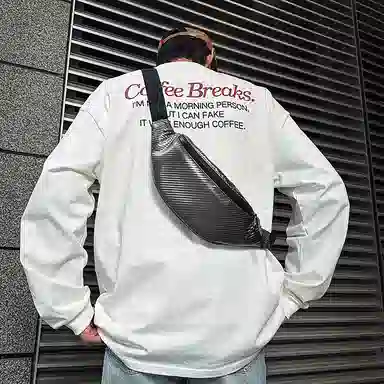 OUZIHUANG Waist Bag Black/Grey